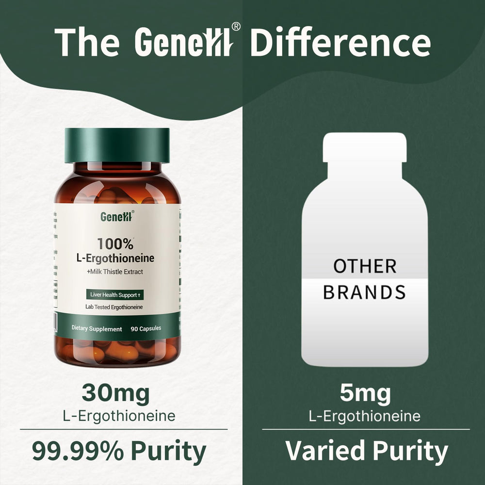 GENEIII vegan non-GMO seal signals ethical, clean supplement choices.