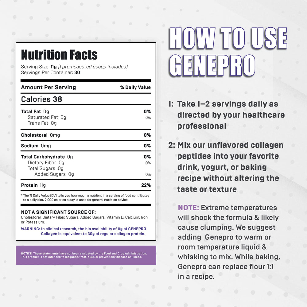 GENEPRO GEN. 3 serving scoop in tub for convenient use.