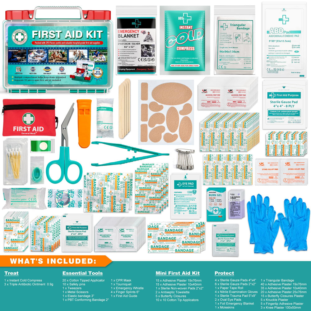 General Medi hospital-grade contents displayed for versatile first aid needs