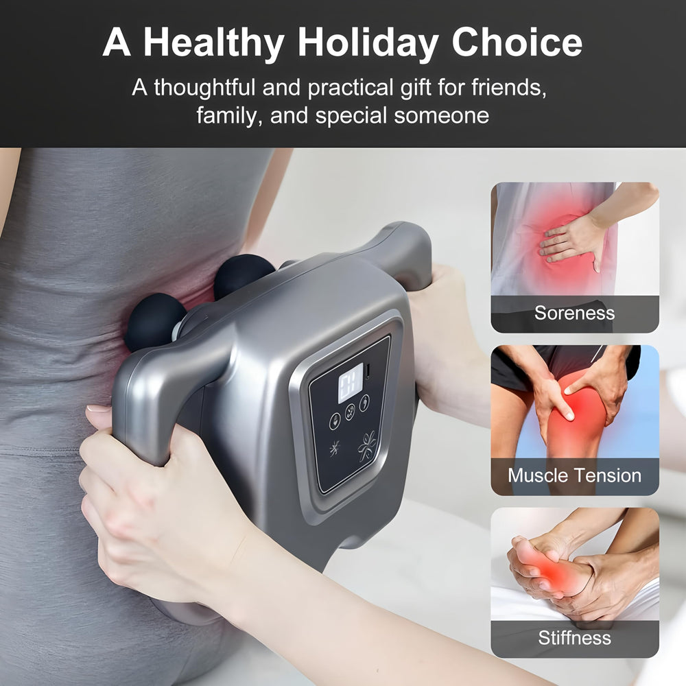 Generic 16-Drive massage gun travel case ready for storage and transport.