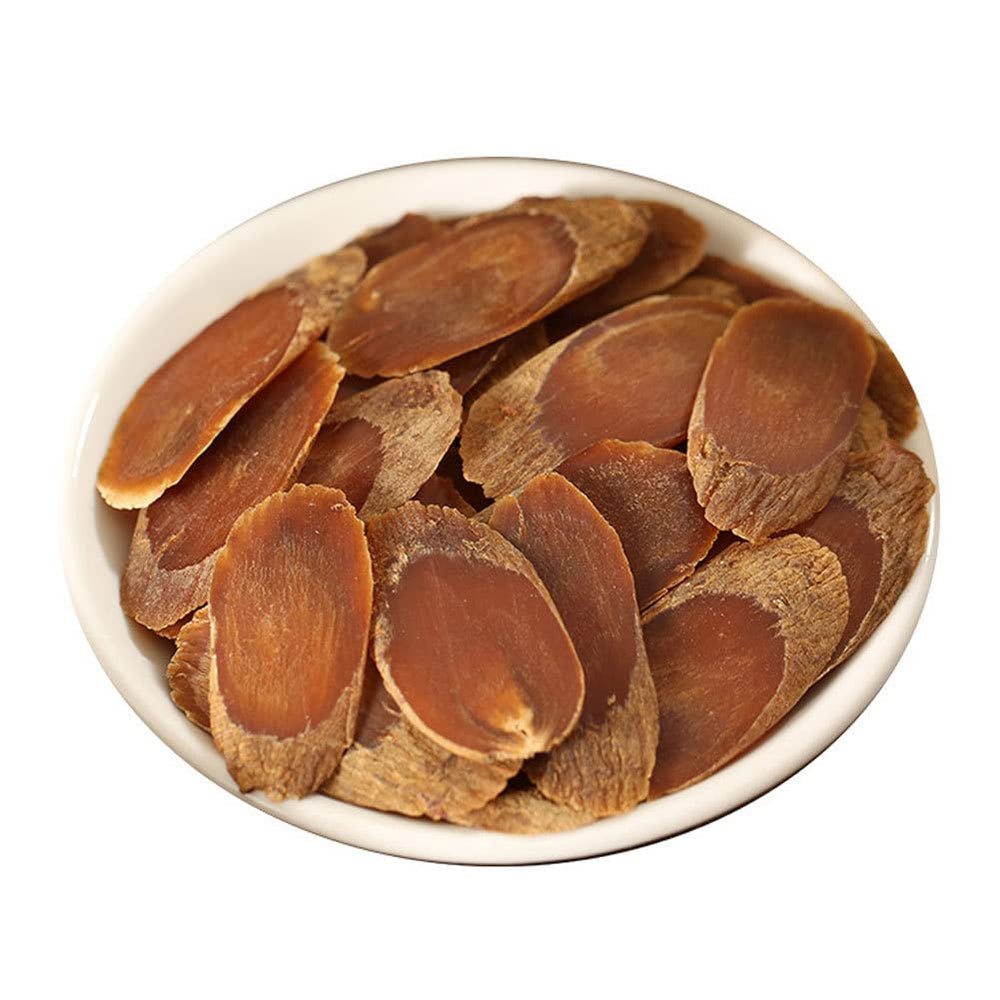 Generic 500g dried red ginseng slices shown in a tray for premium quality.