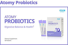 Generic Atomy Probiotics blueberry-flavor packets offer tasty, easy probiotic support with a refreshing taste.