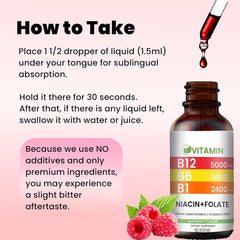 Generic B12 B6 liquid drops with 80 servings in a compact container.