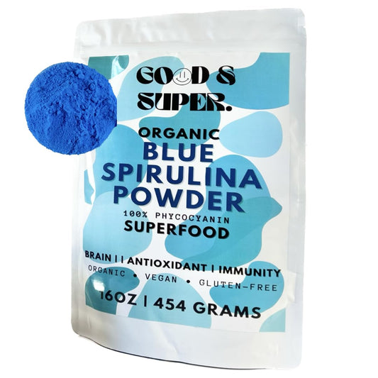 Generic blue spirulina powder bulk pack for natural color and nutrition.