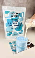 Generic blue spirulina powder as a natural food colorant.