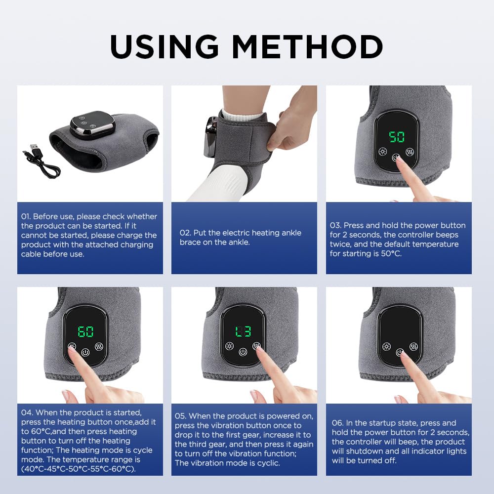 Generic portable foot and ankle massager is travel-ready for on-the-go use.