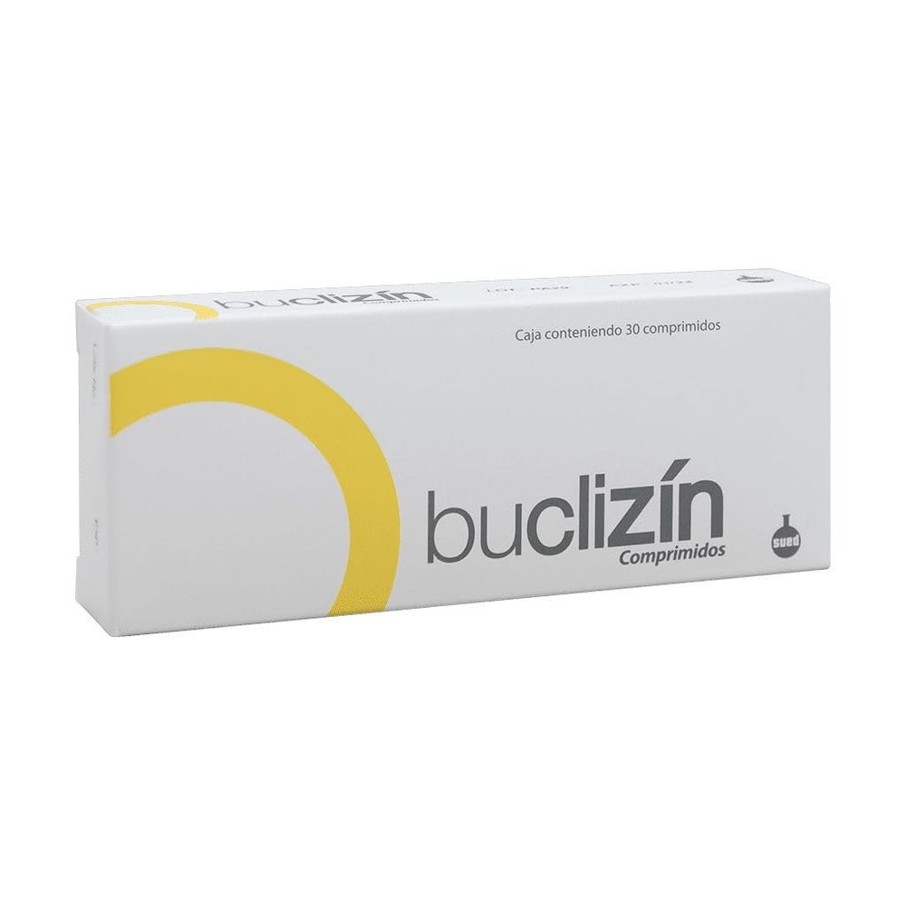 Generic Buclizin original bottle with capsules for daily vitamin support.