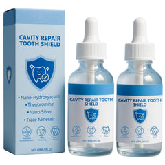 Generic Cavity Healing Liquid bottle close-up highlighting enamel protection.