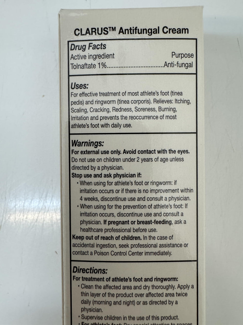 Generic Clars oil-enhanced base provides even coverage.