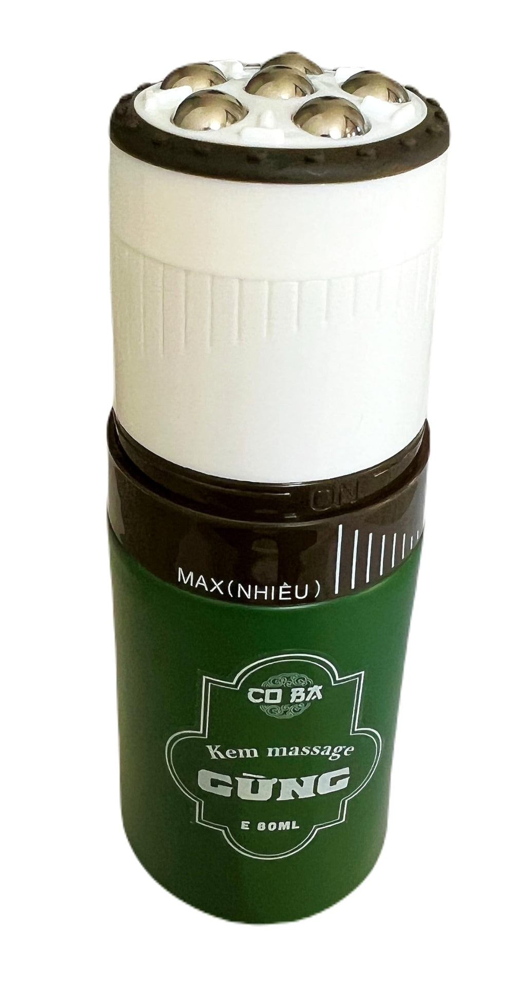 Generic CO BA Ginger Massage Cream easy-roll application in hand.