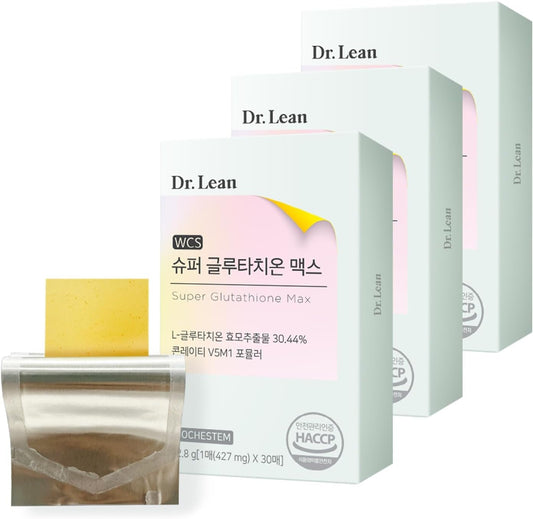 Generic Dr. Lean Super Glutathione Max bottle showing high-potency formula for daily antioxidant support.