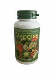 Generic Fruits and Veggies capsules closeup highlighting plant-based vitamins and minerals.