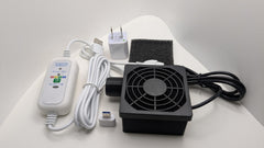 Generic hose dryer front view shows quiet USB powered operation