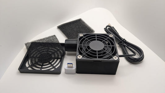 Generic hose dryer with filter front view showing compact, quiet operation for daily hose drying.