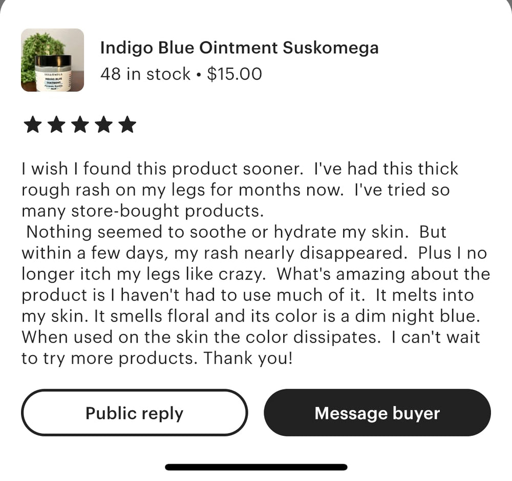 Generic Indigo Blue Ointment 8oz applied on skin shows soothing effect