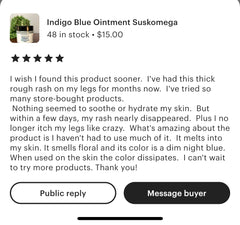 Generic Indigo Blue Ointment 8oz applied on skin shows soothing effect