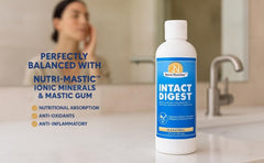 Generic Intact Digest Nutri-Mastic label design emphasizes minerals and gum blend.