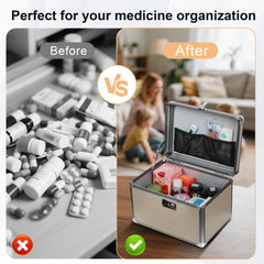 Generic Medication Lock Box in a home office for organized essentials