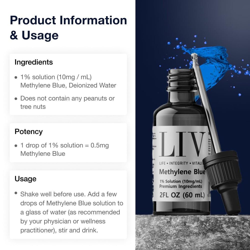 Pure formulation of Generic Methylene Blue for versatile use.