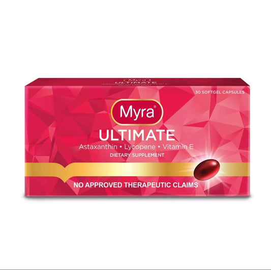 Generic Myra Ultimate bottle front showing packaging for daily skin nourishment