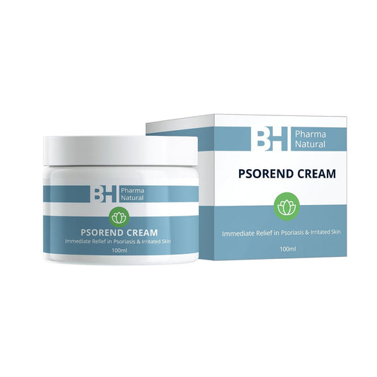 Generic Natural Cream psoriasis-relief jar with creamy texture for soothing irritated skin.