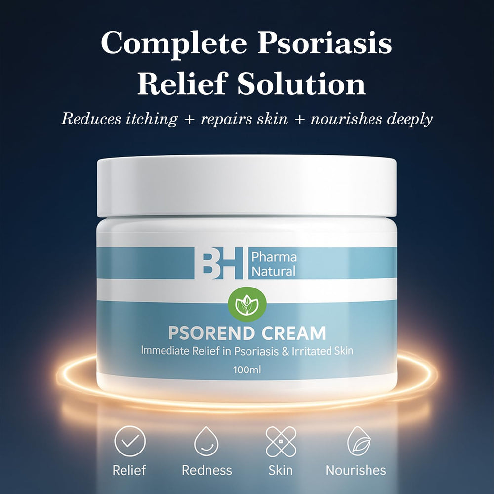 Generic Natural Cream psoriasis-relief packaging on shelf for gentle daily use.