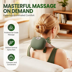 Generic neck massager with heat function provides soothing warmth for muscles