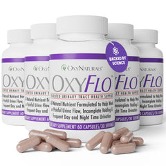 Generic OxyFlo bottle-front view signaling convenient daily urinary support.