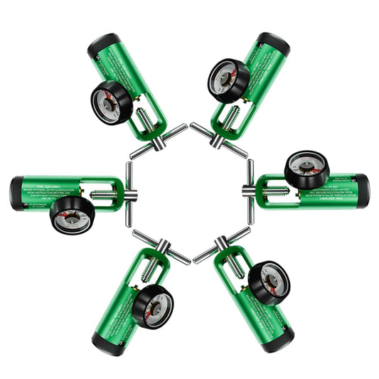 Generic oxygen regulator with durable aluminum body for rugged use