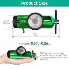 Lightweight oxygen regulator from Generic for easy transport