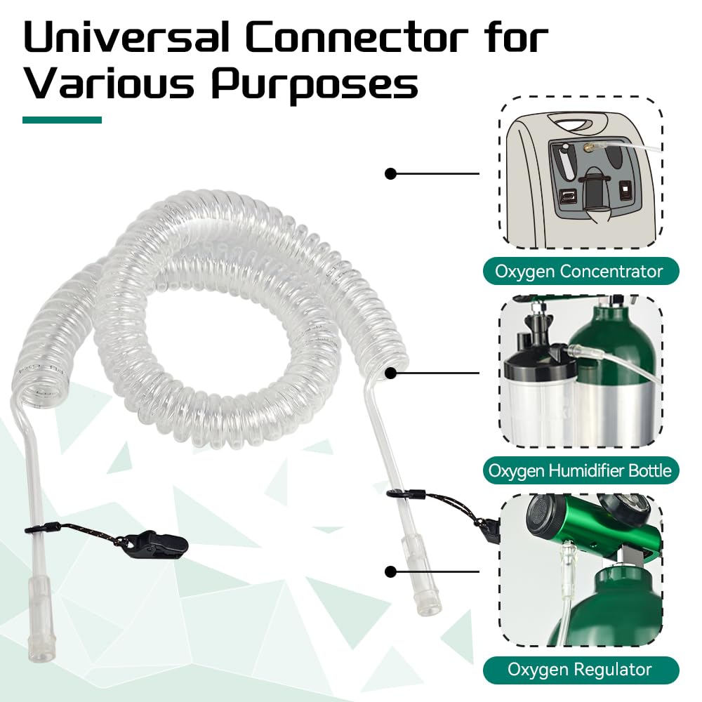 Generic oxygen tubing reel extends inhalation distance for mobility indoors or outdoors.