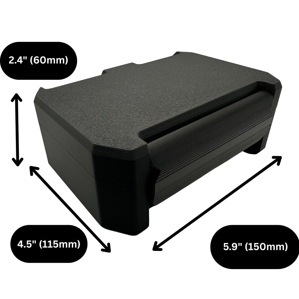 Generic 3-slot vial case designed for peptide, HRT, and insulin vials