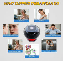 Generic Portable Electric Cupping Massage Set LCD display for easy one handed operation