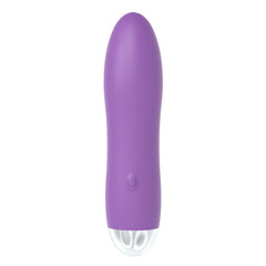 Generic portable handheld massage tool purple front view showcasing compact travel-friendly design