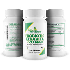Generic Probiotic Keravita Pro Nail USA made label signals quality craftsmanship.