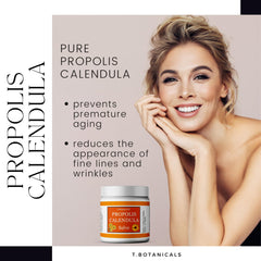 Generic Propolis Calendula Salve hand-application showing relief for eczema