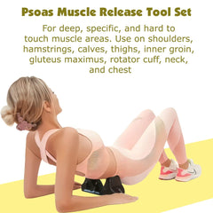 Generic Psoas Release Tool on back and glutes to ease stiffness.