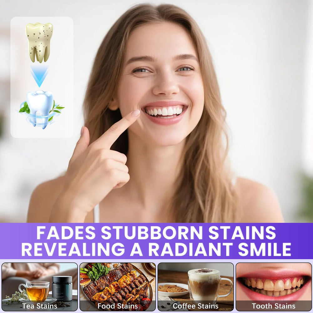 Brand label visible on Generic Purple Teeth Strips packaging