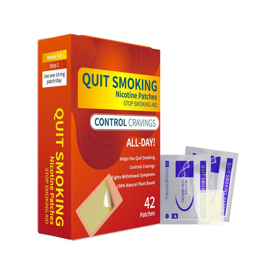 Generic QuitPatch 24Hour Release shows continuous nicotine delivery for day-long support.