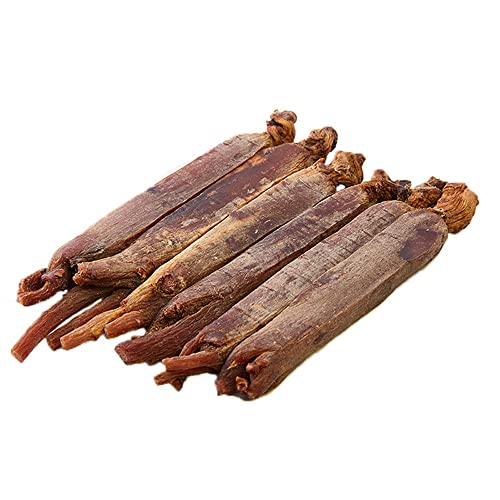 Generic red Korean ginseng dried root, whole form for long simmering or cutting into decoctions.