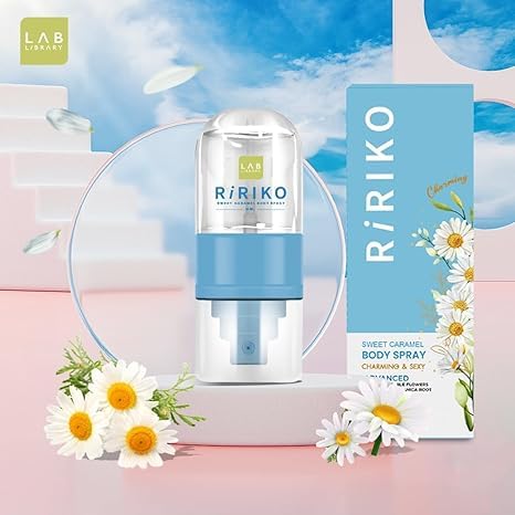 Ririko Sweet Caramel Body Mist cap closed, ideal for travel