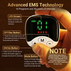 Generic TENS & EMS Adjustable Modes Dial highlighting customizable comfort