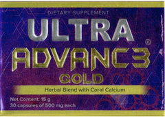 Generic Ultra Advance 3 Gold bottle with capsules for daily joint support