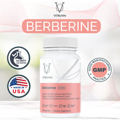 Generic Vitruvin Berberine 600mg three-bottle pack front showing value