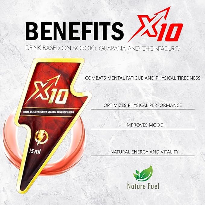 Generic X10 seven-pack energy supplement for daily vitality.
