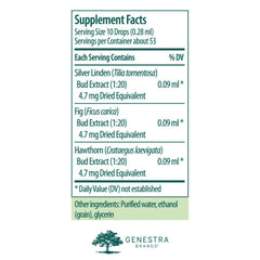 Genestra Calm-gen bottle side view, easy to store and integrate into nightly routines.
