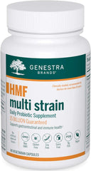 Genestra HMF Multi Strain refrigeration symbol on label indicates storage for viability.