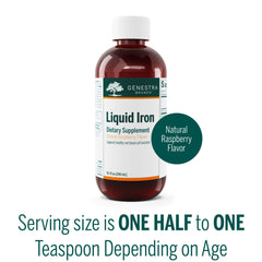 Genestra Liquid Iron raspberry flavor makes daily iron support pleasant.