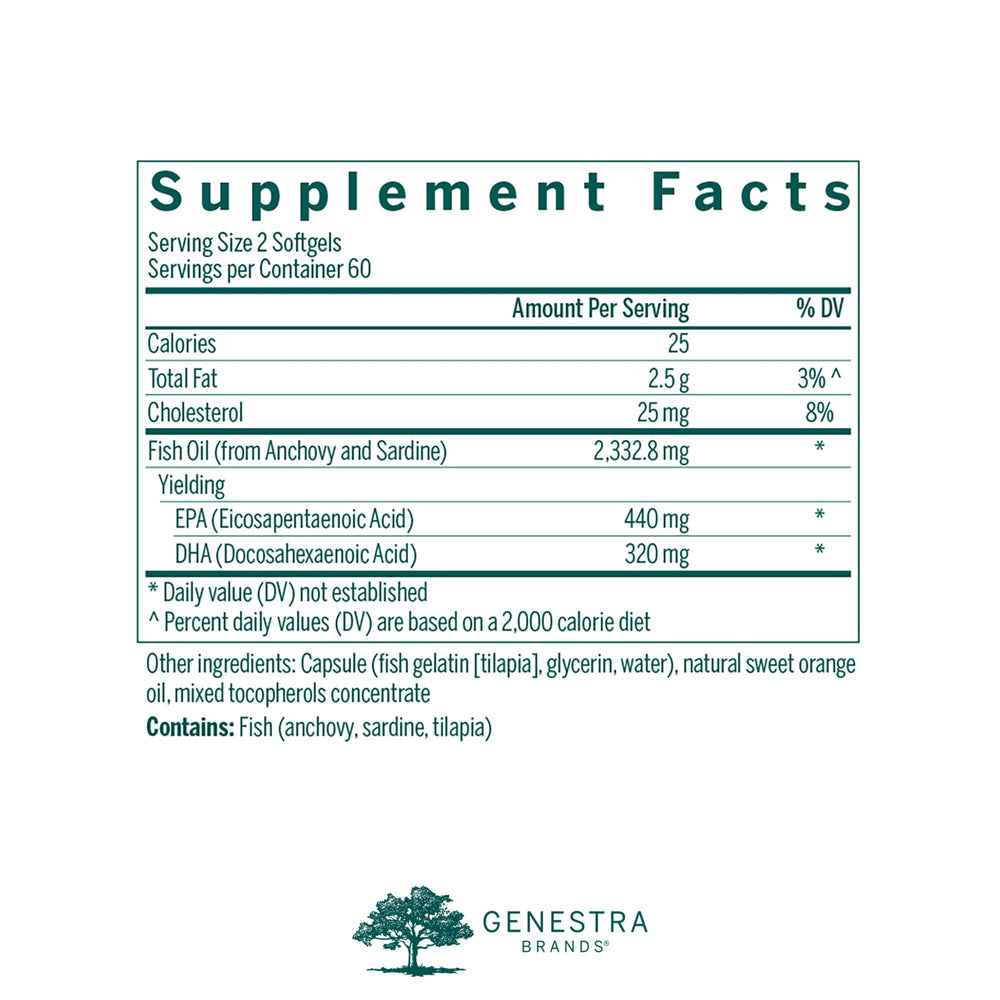 Genestra Super EFA capsules bottle back, features St. John's Wort Plus for relaxation support.