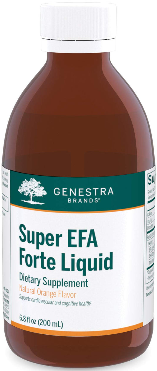 Genestra Super EFA Forte Liquid bottle for convenient omega-3 intake.